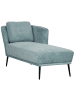 Beliani Chaiselongue ARTHEZE in Blau/Schwarz - (W) 148 x (H) 70 x (L) 64 cm linksseitig