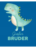 wat? Apparel T-Shirt Dinosaurier 03 Großer Bruder in Blau