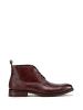 Wittchen Men's leather brown lace-up boots with geometric details I WITTCHEN in Burgundy