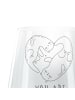 Mr. & Mrs. Panda Windlicht Otter Herz mit Spruch in Transparent
