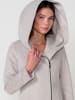 KOROSHI Kurzmantel Damen Kapuze in weiß