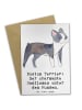 Mr. & Mrs. Panda babykarte Boston Terrier Gentleman mit Spruch in Weiß