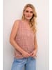 Kaffe Ärmellose Bluse KAamber Regular fit in Dusty red / chalk leaf