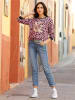 Heine Sweatshirt in hortensie-schwarz-bedruckt