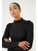 Kaffe Langarm-Bluse KArobin Slim fit in Black Deep