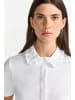 Rich & Royal T-Shirt mit Cotton Collar in White