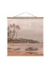 WALLART Stoffbild mit Posterleisten - Aloha Hawaii Strand in Creme-Beige