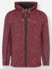 WITT WEIDEN Strickfleece-Jacke in dunkelrot-meliert