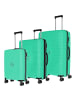 travelite Orbita 4 Rollen Kofferset 3-teilig mit Dehnfalte in grün