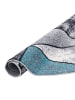 Pergamon Teppich Brilliant Magic Rund in blau