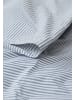 MELA Perkal Kopfkissenbezug Style MAJULI Stripes in blau - naturweiss gestreift