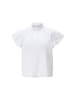 Rich & Royal Ruffle Cotton Blouse in White