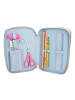 Depesche 3-Fach Federtasche FESTIVAL FUN TOPModel 7,5 x 13 x 20 cm hellblau in hellblau