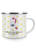 Mr. & Mrs. Panda Emaille Tasse Einhorn Fotograf mit Spruch in Weiß