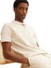 Tom Tailor Tom Tailor Shirt Basic T-Shirt mit Polokragen und Knopfleiste in weiß