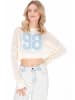 myMo Women Sweater in offwhite light blue