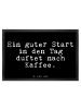 Mr. & Mrs. Panda Schmutzmatte Ein guter Start in... mit Spruch in Schwarz