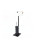 relaxdays WC-Garnitur in Schwarz/Natur - (B)18 x (H)67 x (T)21 cm