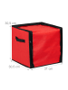 relaxdays Weihnachtskugel-Aufbewahrungsbox in Rot/ Schwarz - (B)31 x (H)30,5 x (T)30,5 cm
