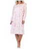 NORMANN Langarm Nachthemd klassische Design Knopfleiste am Hals - 88987 in rosa