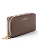 Lazarotti Bologna Leather XL Double Zip-Around Geldbörse RFID Leder 20 cm taupe