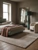 KADIMA DESIGN ZINAL Hochflorteppich Beige 160x230 Uni Polyester Wohnzimmer in Beige
