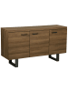 Beliani Sideboard TIMBER in Braun/Grau - (W) 140 x (H) 79 x (L) 42 cm