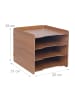 relaxdays Briefablage in Braun - (B)25 x (H)25 x (T)31 cm