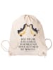 Mr. & Mrs. Panda Beutel Pinguin Liebe mit Spruch in Creme