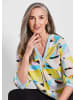 GOLDNER Viskose-Tunika mit 3/4-Arm und multicolorem Druck in gelb / schwarz / gemustert