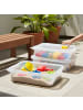 relaxdays 2x Sandkasten in Transparent - (B)38 x (H)8 x (T)25 cm