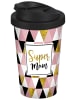 Geda Labels Coffee to go Becher Super Mom in Rosa - 400 ml