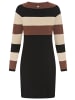 Tamaris Strickkleid in schwarz sand gestreift