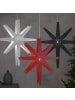 STAR Trading Holzstern Weihnachtsstern Leuchtstern hängend D: 60cm mit Kabel in grau