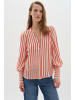 InWear Langarm - Hemd TilloIW Gerade Passform in Whisperwhite/Tomato stripe