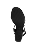 Tamaris Sandalette in BLACK STRUCT.