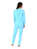 NORMANN Pflegeoverall langarm Reißverschluss Rücken und Bein - 88692 in türkis