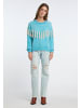 IZIA Damen Strickpullover in Türkisblau