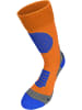 normani 3 Paar Sportsocken mit Schienbein- und Fußrückenpolster in Orange/Blau