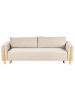 Beliani Schlafsofa KVAM in Beige/Braun - (W) 242 x (H) 85 x (L) 99 cm