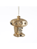 MARELIDA Weihnachtsbaumschmuck Espressomaschine Glas H: 9cm in gold