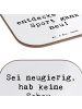 Mr. & Mrs. Panda Glasuntersetzer Spruch Neuer Sport mit Spruch in Weiß