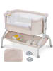 COSTWAY 3 in 1 Beistellbett mit Matratze 0-6 Monate in Beige