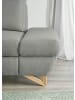 Furn.Design Ecksofa hellgrau Velours, Wohnzimmer Sofa