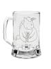 Mr. & Mrs. Panda Gravur Bierkrug Einhorn Traurig ohne Spruch in Transparent