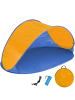 tectake Pop-Up Strandmuschel Jasmin 220 x 120 x 100 cm, blau/orange