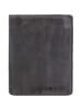 Greenburry Vintage Washed Geldbörse Leder 10 cm anthrazite