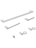 Beliani 6-tlg Badaccessoires Set PARACAS in Silber