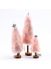 MARELIDA LED Baum Plüsch mit Sternspitze Dekobaum H: 19,5cm in rosa