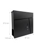 relaxdays Briefkasten in Schwarz - (B)37 x (H)37,5 x (T)10,5 cm